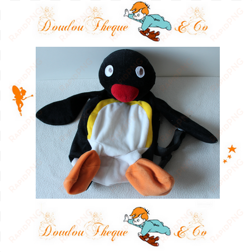 peluche sac À dos pingu the pygos group 2002 pingouin - disneyland paris souvenirs bambi