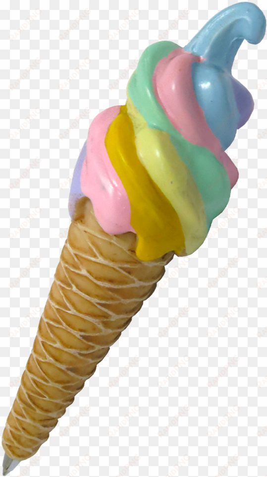 pen rainbow icecream - rainbow ice cream cone png