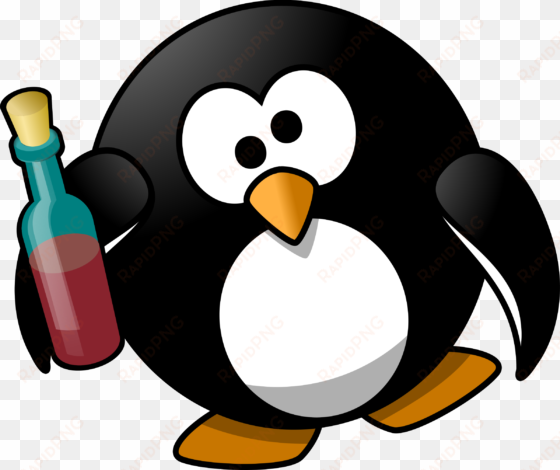 Penguin Clipart Drunk - Drunk Penguin transparent png image