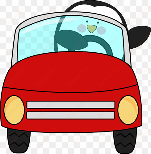 penguin driving a car clip art - car cartoon front png