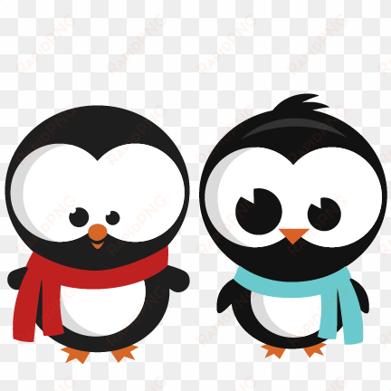 penguin set svg cutting files for scrapbooking winter - cute penguin png
