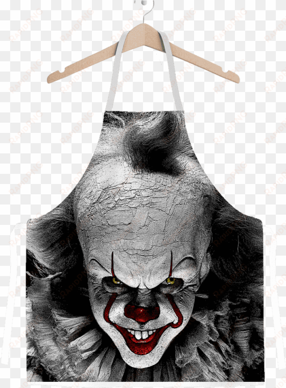 pennywise face ﻿classic sublimation adult apron - pennywise hoodies