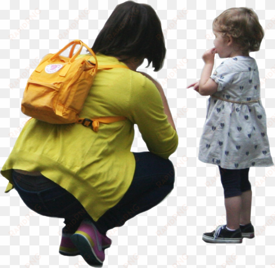people cutouts - - person with kid png