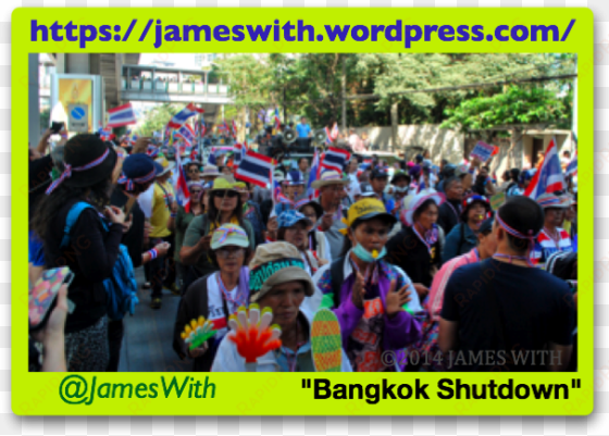 people marching during "bangkok shutdown" on sukhumvit - crowd