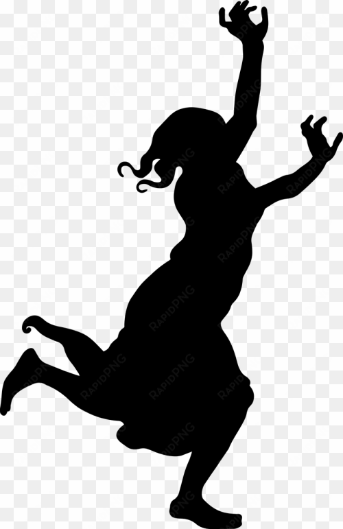 people - scared running woman silhouette