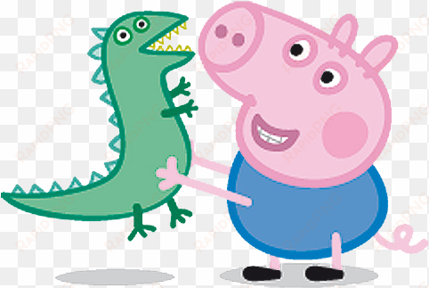 peppa pig em png - george and mr dinosaur