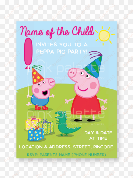 peppa pig party e-invite - peppa pig my birthday party dvd