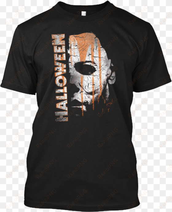 perfect shirt halloween - michael myers mask and drips