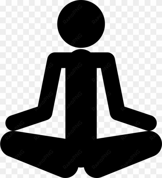 person silhouette in meditation posture in spa comments - meditation