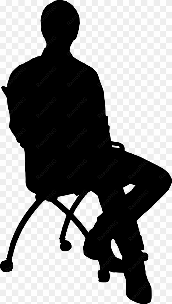 person sitting png silhouette freeuse stock - person sitting in chair silhouette