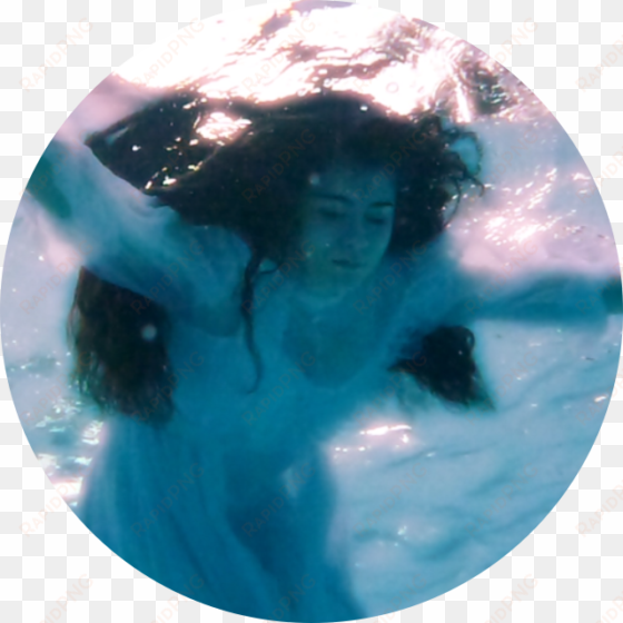 person underwater - crystal