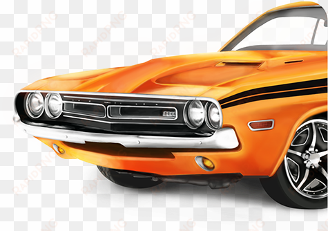 Personal Illustration Of My Favourite Car, The Dodge - Challenger Png Classic transparent png image