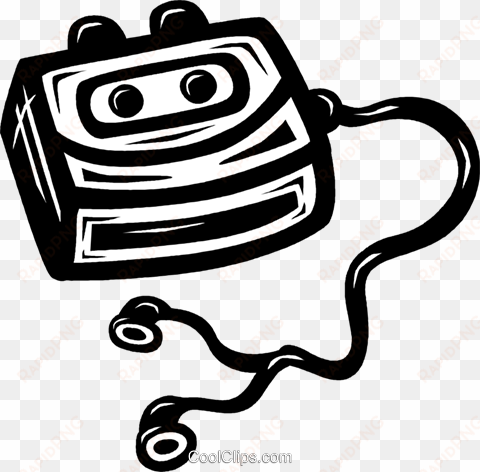 personal stereo royalty free vector clip art illustration