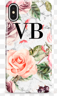 Personalised Watercolor Floral Initials Iphone X Case - Gypsi's Rhinestone Hair Comb transparent png image
