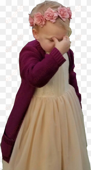 personflower girl facepalm - flower girl