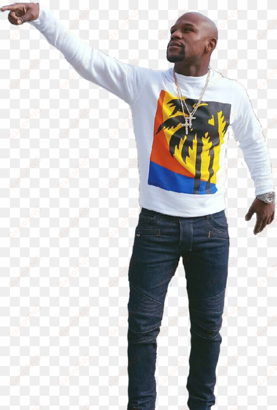 Personfloyd Mayweather Pointing - Person Pointing No Background transparent png image