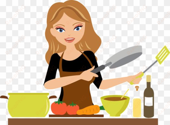 personnages, illustration, individu, personne, gens - cooking in kitchen clipart