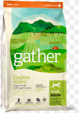 petcurean gather endless valley grain free vegan recipe - gather endless valley vegan dry dog food, 16-lb bag
