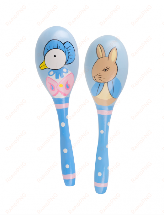 peter rabbit maracas set - orange tree toys peter rabbit and jemima puddle-duck