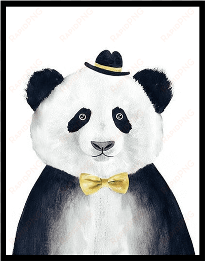 petite bello room decor cm no frame / panda modern - hipster panda