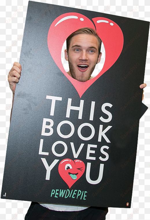 pewdiepie holding sign png image