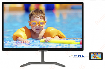 Philips 27 Monitor Black - Philips 246e7qdab 23.6" Fhd Ips W-led Monitor transparent png image
