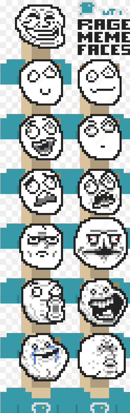 photo - meme troll face pixel art