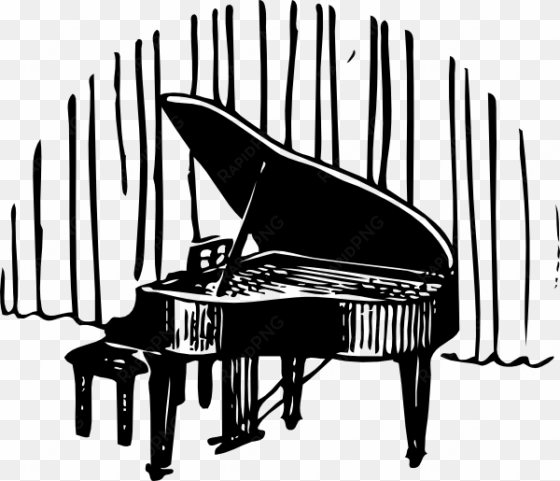 piano in front of curtain svg clip arts 600 x 515 px