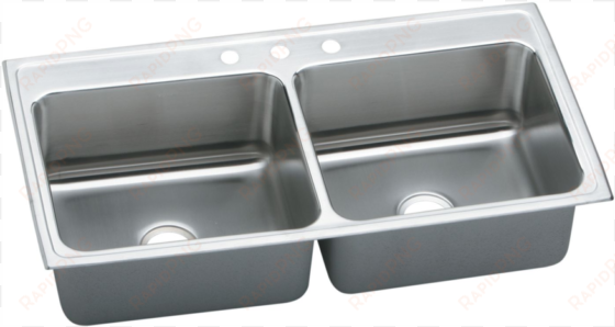 pic of 3h - elkay kitchen sink dlr lustertone deep bowl double
