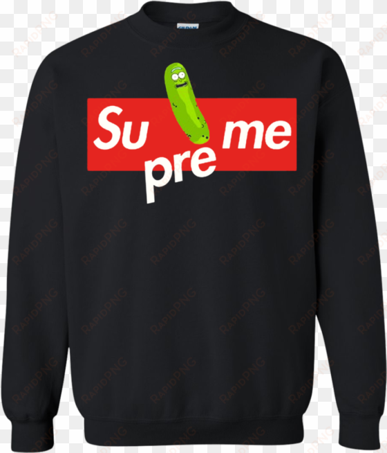 pickle rick and supreme logo funny t shirt sweatshirt - georgia bulldogs dilly dilly