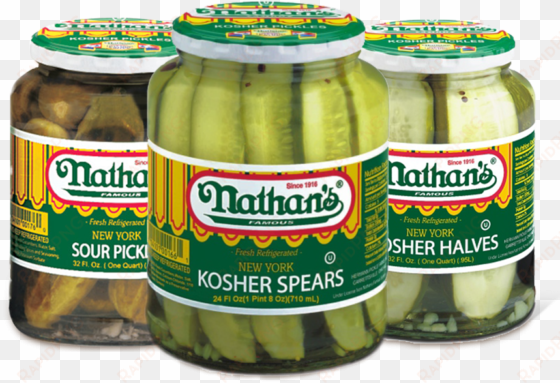 pickles - nathans pickles, half sour, new york - 32 fl oz