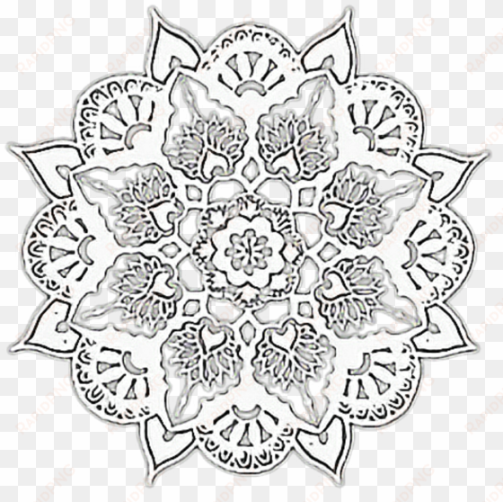 picsart overlay overlays pfp mandala mandalas patterns - mandala black and white png