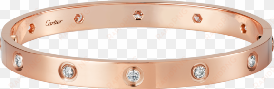 picture - cartier love bracelet rose gold 10 diamonds