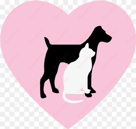 picture - dog with a heart around