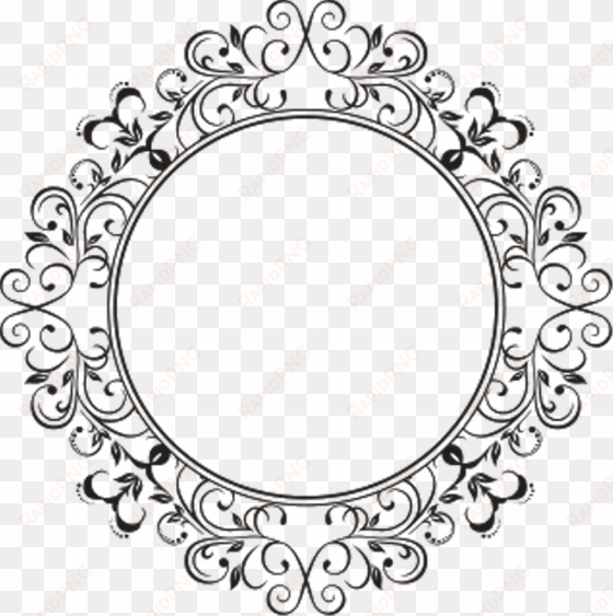 picture frames decorative borders line art decorative - round design frame png