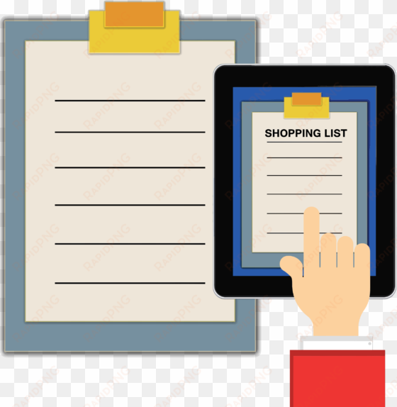 picture freeuse stock shopping list tablet icons png - shopping list png