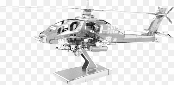 picture of ah-64 apache - 3d metal earth model kit - ah-64 apache