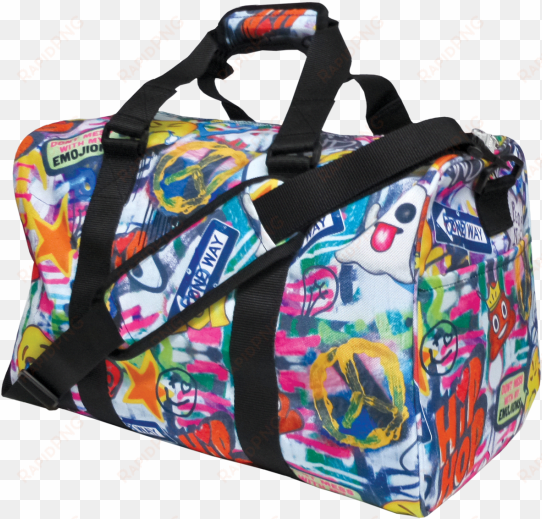 picture of emoji graffiti duffle bag - graffiti duffle bag