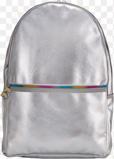 picture of silver metallic backpack - backpack