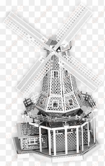 picture of windmill - fascinations metal earth windmill 3 d metal model kit