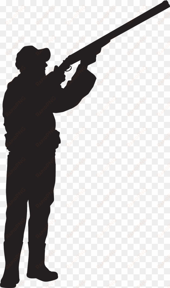 picture royalty free download silhouette clip art hunter - hunter gun silhouette