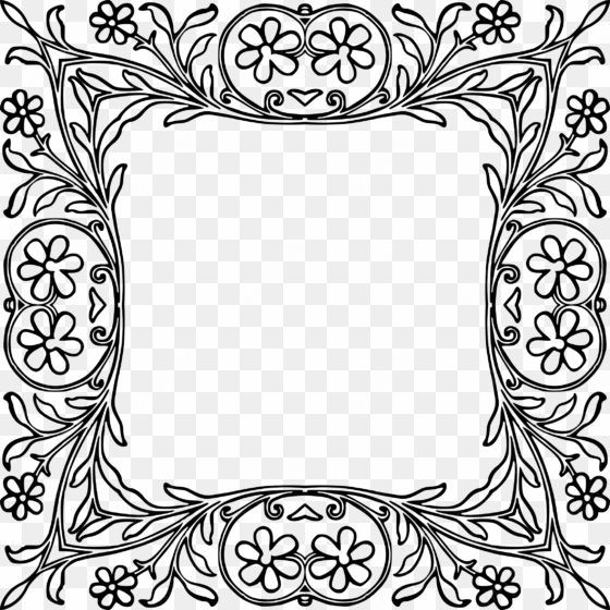 picture transparent download flowery big image png - marco de foto vintage vector png