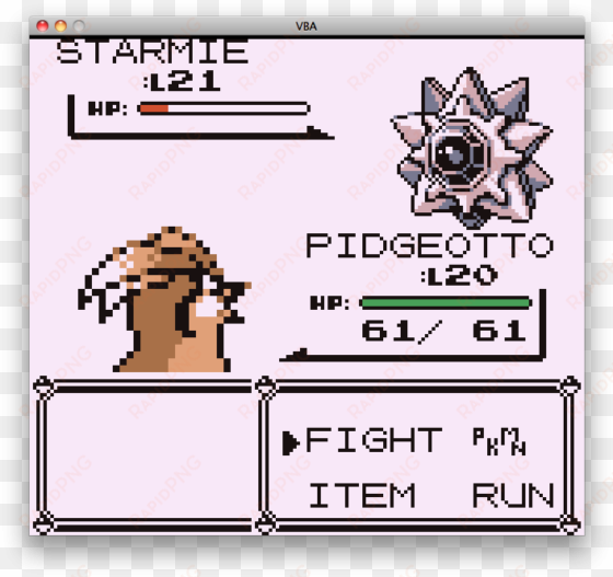 pidgeotto defeats starmie - nintendo 3ds pokemon silver - 3ds code