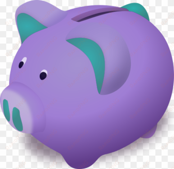 piggy bank clip art and purple on wikiclipart - piggy bank money clipart