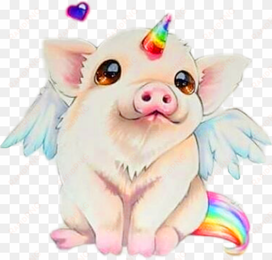 piggy unicorn pig cute animal fantacy creative remixit - cute pig unicorn drawing