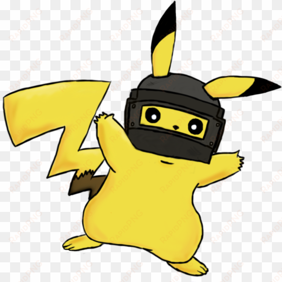 pikachu with a level 3 pubg helmet level 3, pikachu, - emoji de pubg