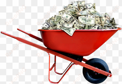 pile of money psd36108 - wheelbarrow full of cash