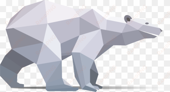 pin by - polar bear origami logo