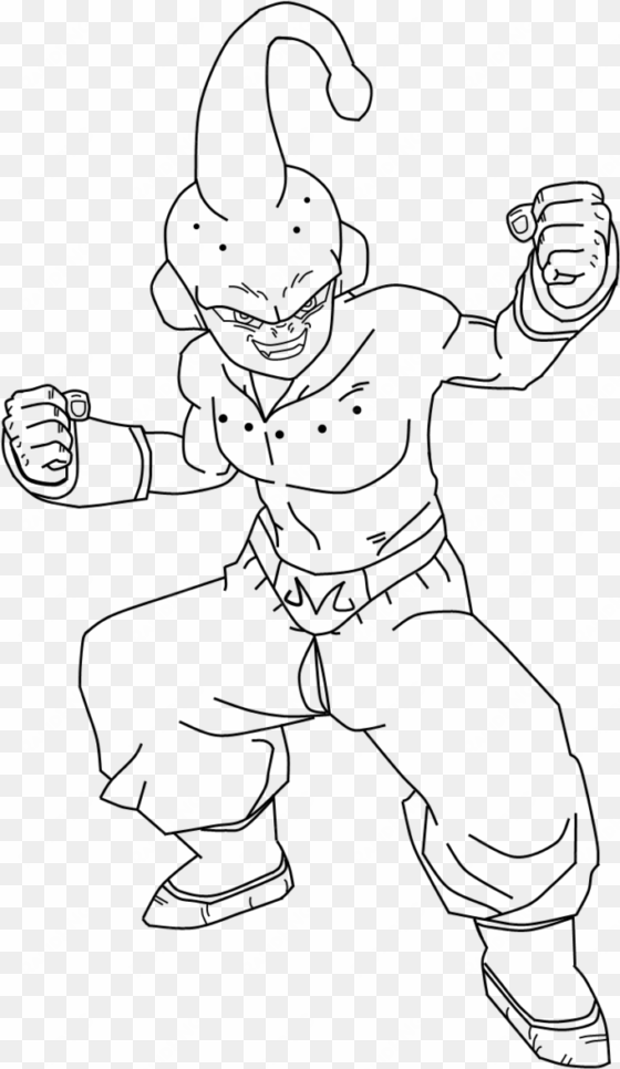 pin majin buu colouring pages tattoo pictures - kid buu coloring pages