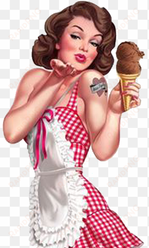 pin up girl blowing a kiss